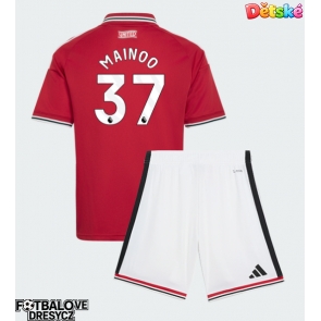 Manchester United Kobbie Mainoo #37 Dětské Domácí dres komplet 2026-27 Krátký Rukáv (+ trenýrky)